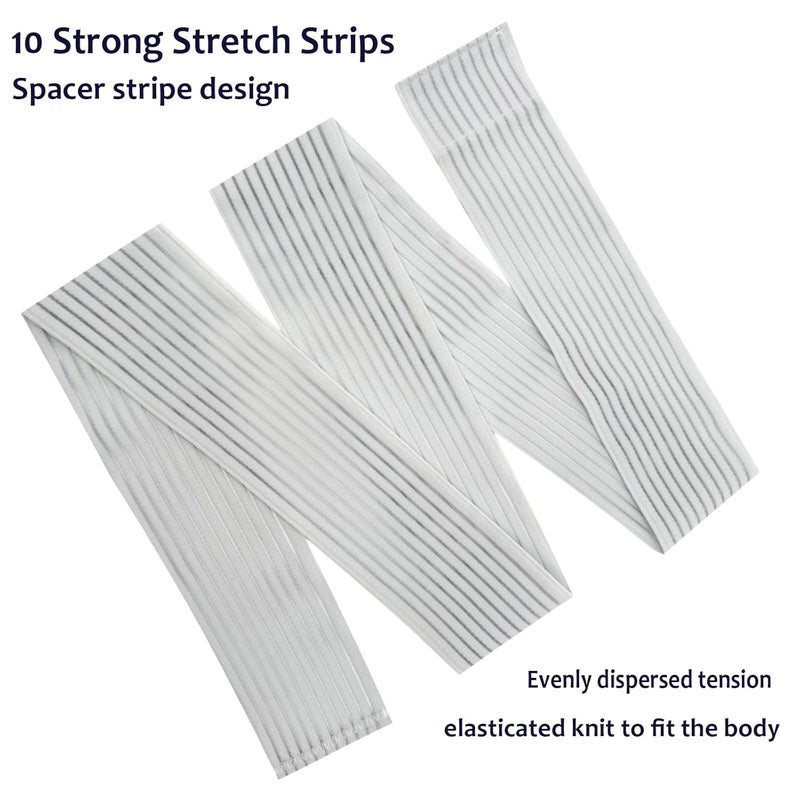 Sgozam Thigh Support Compression Bandage Sleeve for Women and Men, Lower Leg Compression Wrap Brace for Thigh Pain, Shin Splint Guard for Football, Tennis, Volleyball, Basketball, Running and Work Out, Knee Pain Relief, One Size Fit Most, Adjustable (White) - Image 2
